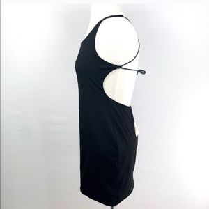 Super Down Emily Tie Back Black Body-con Dress Med